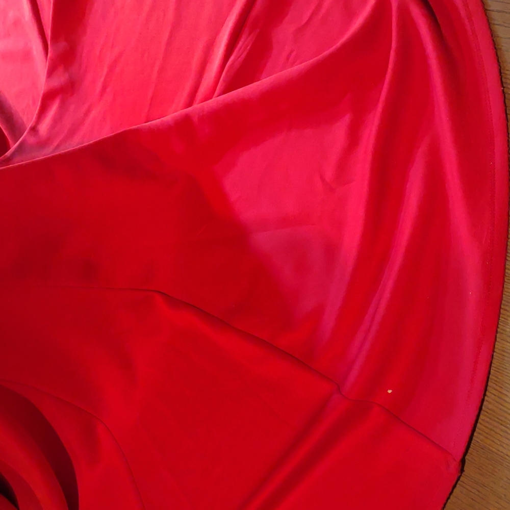 As U Wish Red Semi Sheer Maxi Dress Size  7 - Picture 8 of 10